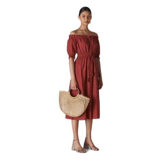 Whistles - NWOT Simma Shirred Waist Dress Sz 4 - Picture 1 of 10
